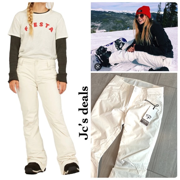 🔥🎿 BILLABONG- 10K SNOW TERRY PANT FOR SKIING NWT WOMEN🔥 - Picture 1 of 7
